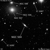 NGC 504 - линзовидная галактика. Описание NGC 504:, Галактика в созвездии Рыбы