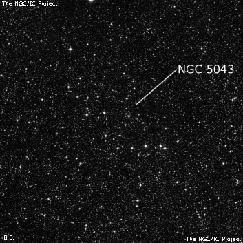NGC 5043 - рассеянное скопление звёзд. Описание NGC 5043:, Рассеянное скопление в созвездии Центавр