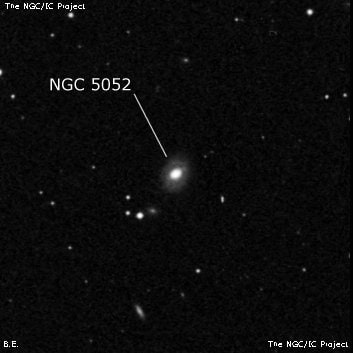 NGC 5052 - линзовидная галактика. Описание NGC 5052:, Галактика в созвездии Волосы Вероники
