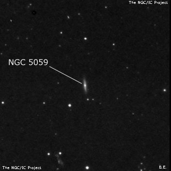 NGC 5059 - спиральная галактика. Описание NGC 5059:, Галактика в созвездии Дева