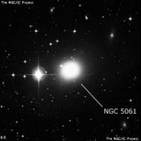 NGC 5061 - эллиптическая галактика. Описание NGC 5061:, Галактика в созвездии Гидра