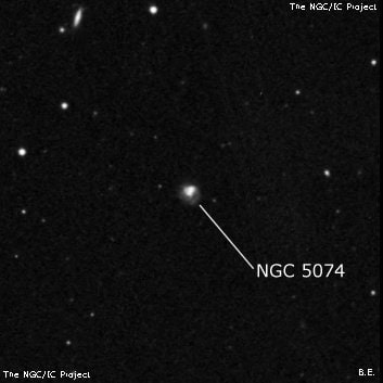 NGC 5074 - спиральная галактика. Описание NGC 5074:, Галактика в созвездии Гончие Псы