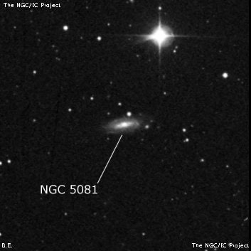 NGC 5081 - спиральная галактика с баром. Описание NGC 5081:, Галактика в созвездии Волосы Вероники