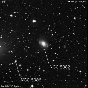 NGC 5082 - спиральная галактика с баром. Описание NGC 5082:, Галактика в созвездии Центавр