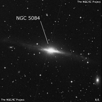 NGC 5084 - линзовидная галактика. Описание NGC 5084:, Галактика в созвездии Дева