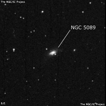 NGC 5089 - спиральная галактика с баром. Описание NGC 5089:, Галактика в созвездии Волосы Вероники
