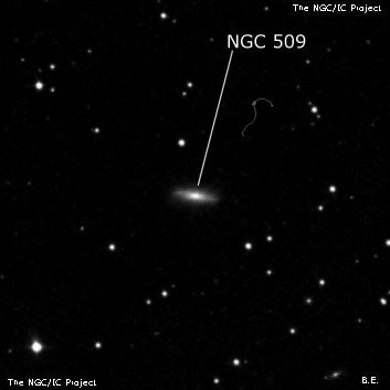 NGC 509 - спиральная галактика с баром. Описание NGC 509:, Галактика в созвездии Рыбы