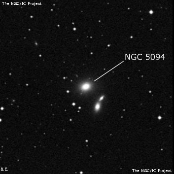 NGC 5094 - эллиптическая галактика. Описание NGC 5094:, Галактика в созвездии Дева