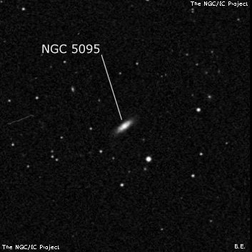 NGC 5095 - линзовидная галактика. Описание NGC 5095:, Галактика в созвездии Дева