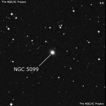 NGC 5099 - эллиптическая галактика. Описание NGC 5099:, Галактика в созвездии Дева