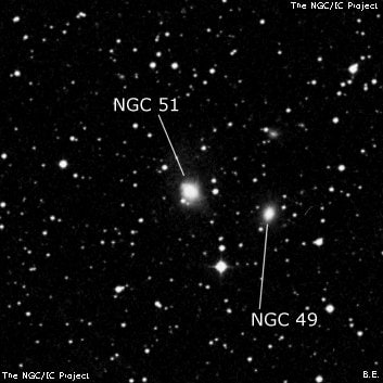 NGC 51 - линзовидная галактика. Описание NGC 51:, Галактика в созвездии Андромеда
