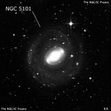 NGC 5101 - спиральная галактика с баром. Описание NGC 5101:, Галактика в созвездии Гидра
