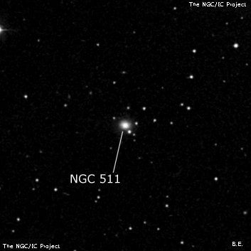NGC 511 - эллиптическая галактика. Описание NGC 511:, Галактика в созвездии Рыбы