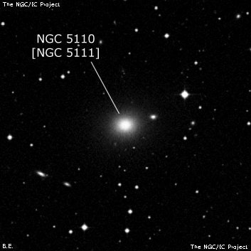 NGC 5110 - галактика. Описание NGC 5110:, Объект глубокого космоса в созвездии Дева