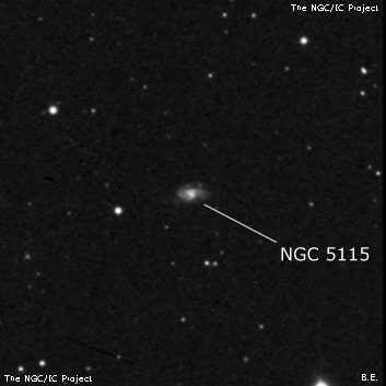 NGC 5115 - спиральная галактика с баром. Описание NGC 5115:, Галактика в созвездии Дева