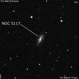 NGC 5117 - спиральная галактика с баром. Описание NGC 5117:, Галактика в созвездии Гончие Псы