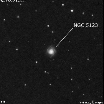 NGC 5123 - спиральная галактика. Описание NGC 5123:, Галактика в созвездии Гончие Псы