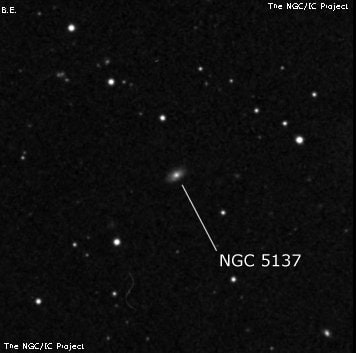 NGC 5137 - спиральная галактика. Описание NGC 5137:, Галактика в созвездии Дева