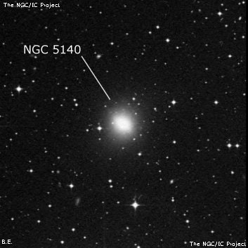 NGC 5140 - спиральная галактика с баром. Описание NGC 5140:, Галактика в созвездии Центавр