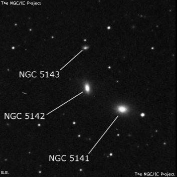 NGC 5142 - линзовидная галактика. Описание NGC 5142:, Галактика в созвездии Гончие Псы