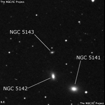 NGC 5143 - спиральная галактика с баром. Описание NGC 5143:, Галактика в созвездии Гончие Псы