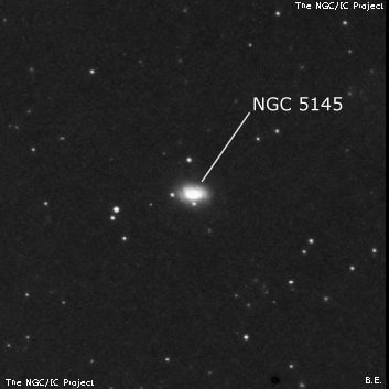 NGC 5145 - спиральная галактика. Описание NGC 5145:, Галактика в созвездии Гончие Псы