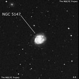 NGC 5147 - спиральная галактика с баром. Описание NGC 5147:, Галактика в созвездии Дева