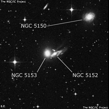 NGC 5152 - спиральная галактика с баром. Описание NGC 5152:, Галактика в созвездии Гидра