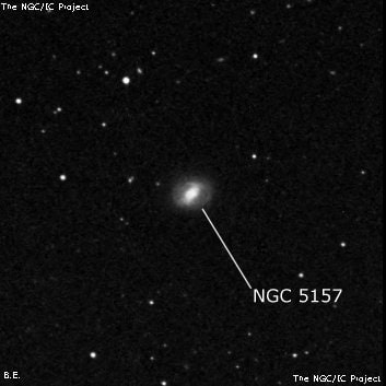 NGC 5157 - спиральная галактика с баром. Описание NGC 5157:, Галактика в созвездии Гончие Псы