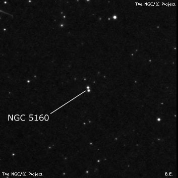 NGC 5160 - две звезды. Описание NGC 5160:, Двойная звезда в созвездии Дева