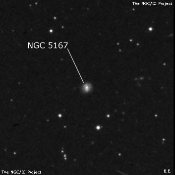NGC 5167 - спиральная галактика. Описание NGC 5167:, Галактика в созвездии Дева
