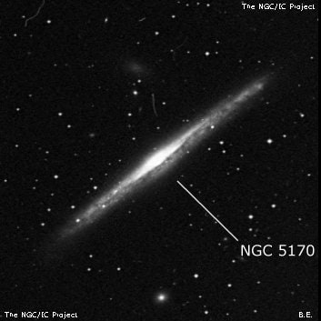 NGC 5170 - спиральная галактика. Описание NGC 5170:, Галактика в созвездии Дева