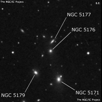 NGC 5176 - эллиптическая галактика. Описание NGC 5176:, Галактика в созвездии Дева
