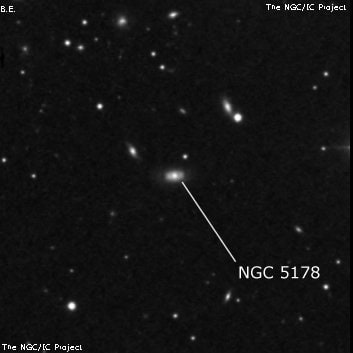 NGC 5178 - линзовидная галактика. Описание NGC 5178:, Галактика в созвездии Дева