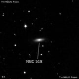 NGC 518 - спиральная галактика. Описание NGC 518:, Галактика в созвездии Рыбы