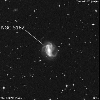 NGC 5182 - спиральная галактика с баром. Описание NGC 5182:, Галактика в созвездии Гидра
