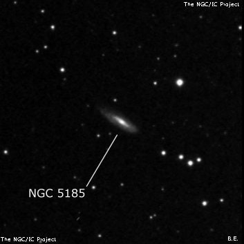 NGC 5185 - спиральная галактика. Описание NGC 5185:, Галактика в созвездии Дева