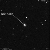 NGC 5187 - спиральная галактика. Описание NGC 5187:, Галактика в созвездии Гончие Псы