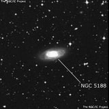 NGC 5188 - спиральная галактика с баром. Описание NGC 5188:, Галактика в созвездии Центавр