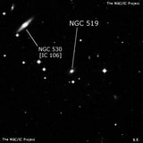 NGC 519 - эллиптическая галактика. Описание NGC 519:, Галактика в созвездии Кит