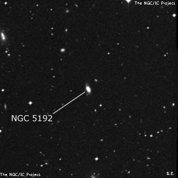NGC 5192 - спиральная галактика. Описание NGC 5192:, Галактика в созвездии Дева