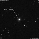 NGC 5199 - линзовидная галактика. Описание NGC 5199:, Галактика в созвездии Гончие Псы