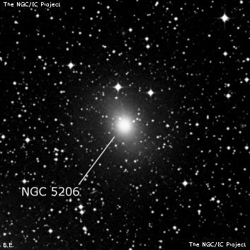 NGC 5206 - спиральная галактика с баром. Описание NGC 5206:, Галактика в созвездии Центавр