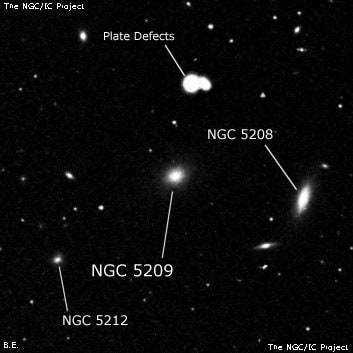 NGC 5209 - эллиптическая галактика. Описание NGC 5209:, Галактика в созвездии Дева