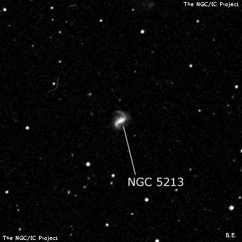 NGC 5213 - спиральная галактика с баром. Описание NGC 5213:, Галактика в созвездии Дева