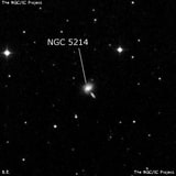 NGC 5214 - спиральная галактика. Описание NGC 5214:, Галактика в созвездии Гончие Псы