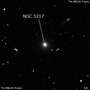 NGC 5217 - эллиптическая галактика. Описание NGC 5217:, Галактика в созвездии Волосы Вероники