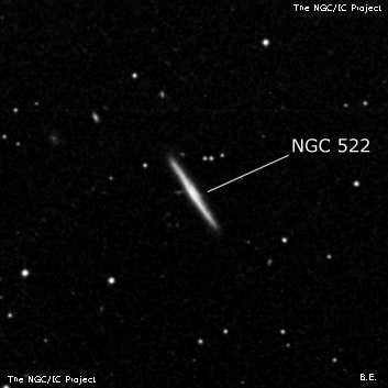 NGC 522 - галактика. Описание NGC 522:, Галактика в созвездии Рыбы