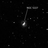 NGC 5227 - спиральная галактика с баром. Описание NGC 5227:, Галактика в созвездии Дева