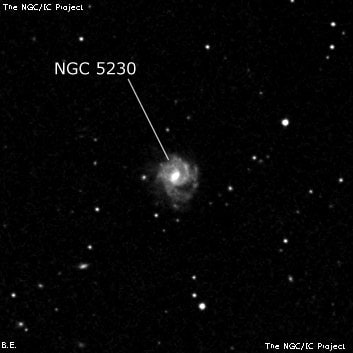 NGC 5230 - спиральная галактика с баром. Описание NGC 5230:, Галактика в созвездии Дева